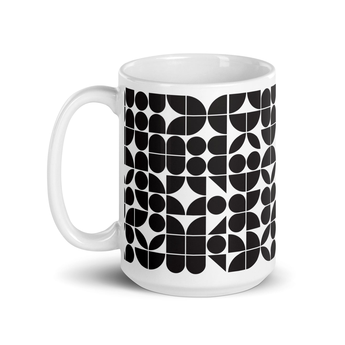 Mauderno Lens ceramic coffee mug - 15 oz - handle on left