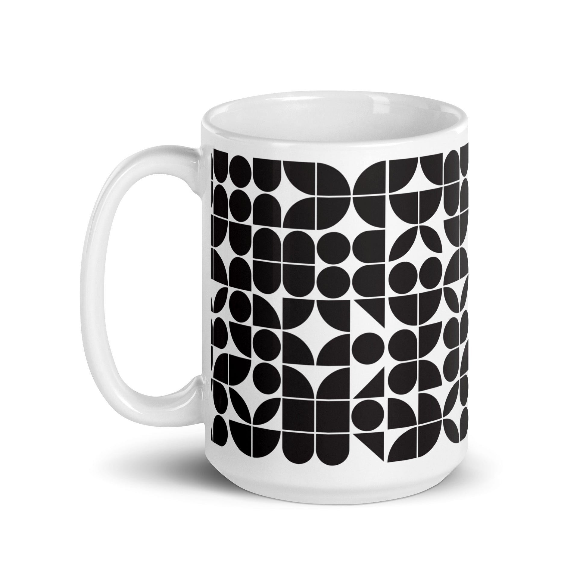 Mauderno Lens ceramic coffee mug - 15 oz - handle on left