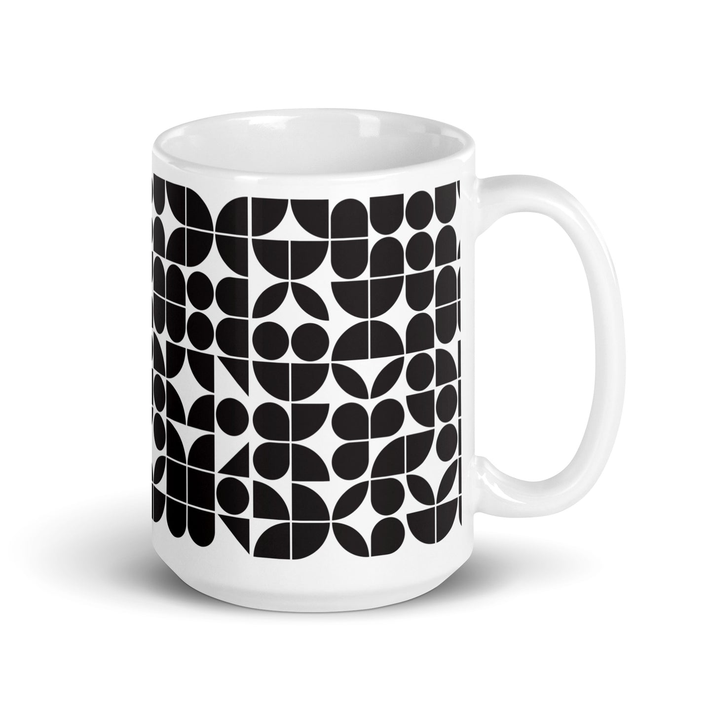 Mauderno Lens ceramic coffee mug - 15 oz - handle on right