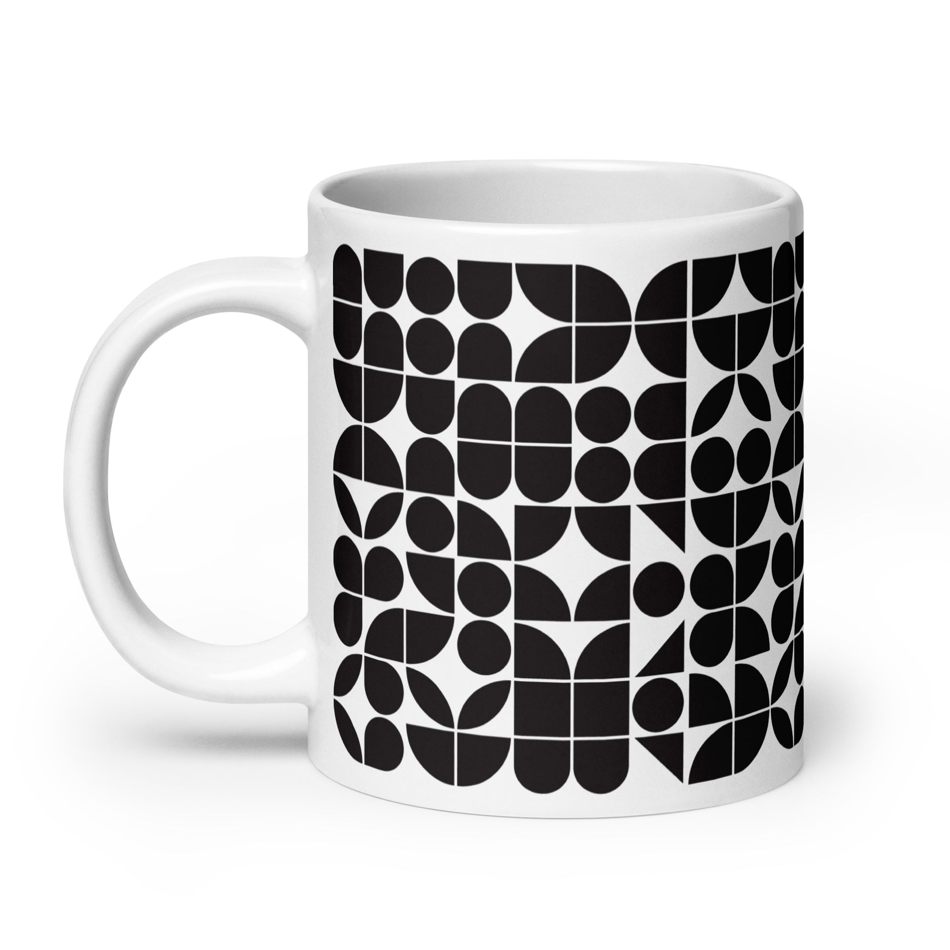 Mauderno Lens ceramic coffee mug - 20 oz - handle on left