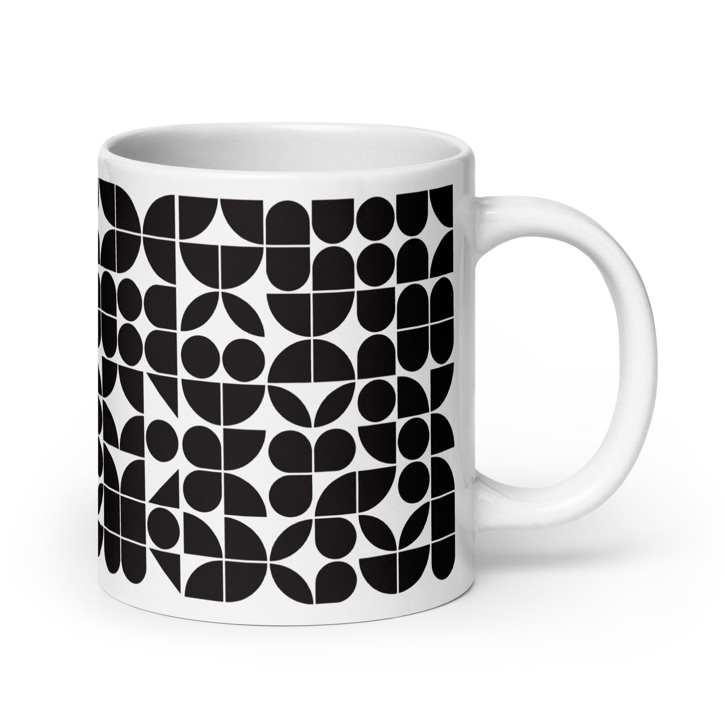 Mauderno Lens ceramic coffee mug - 20 oz - handle on right