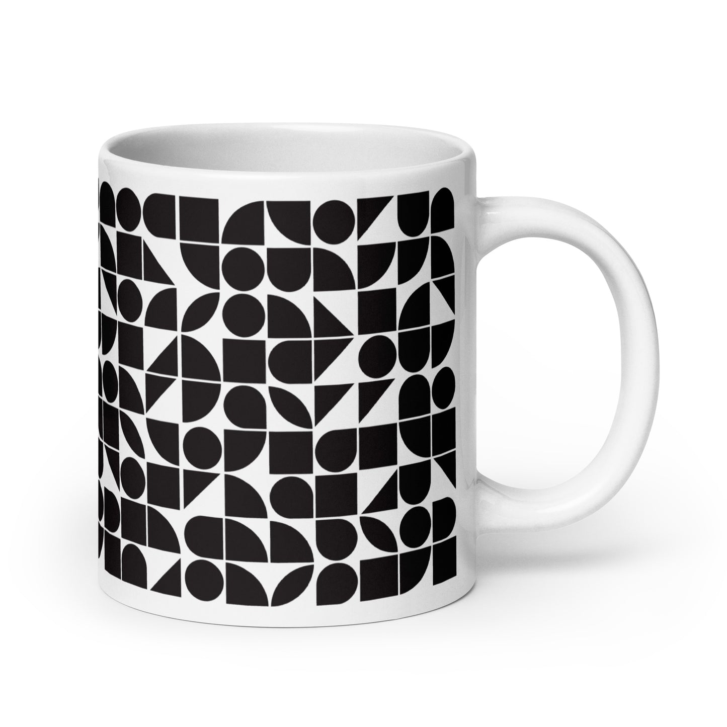 Mauderno Shard ceramic coffee mug - 20 oz - handle on right