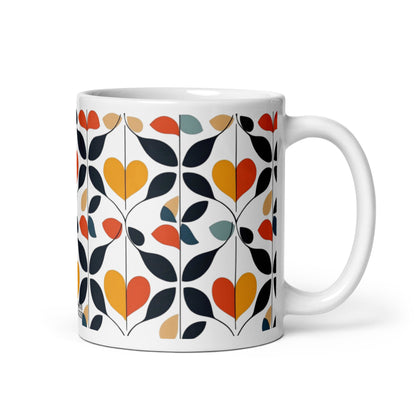 Orchard ceramic coffee mug - 11oz - handle on right