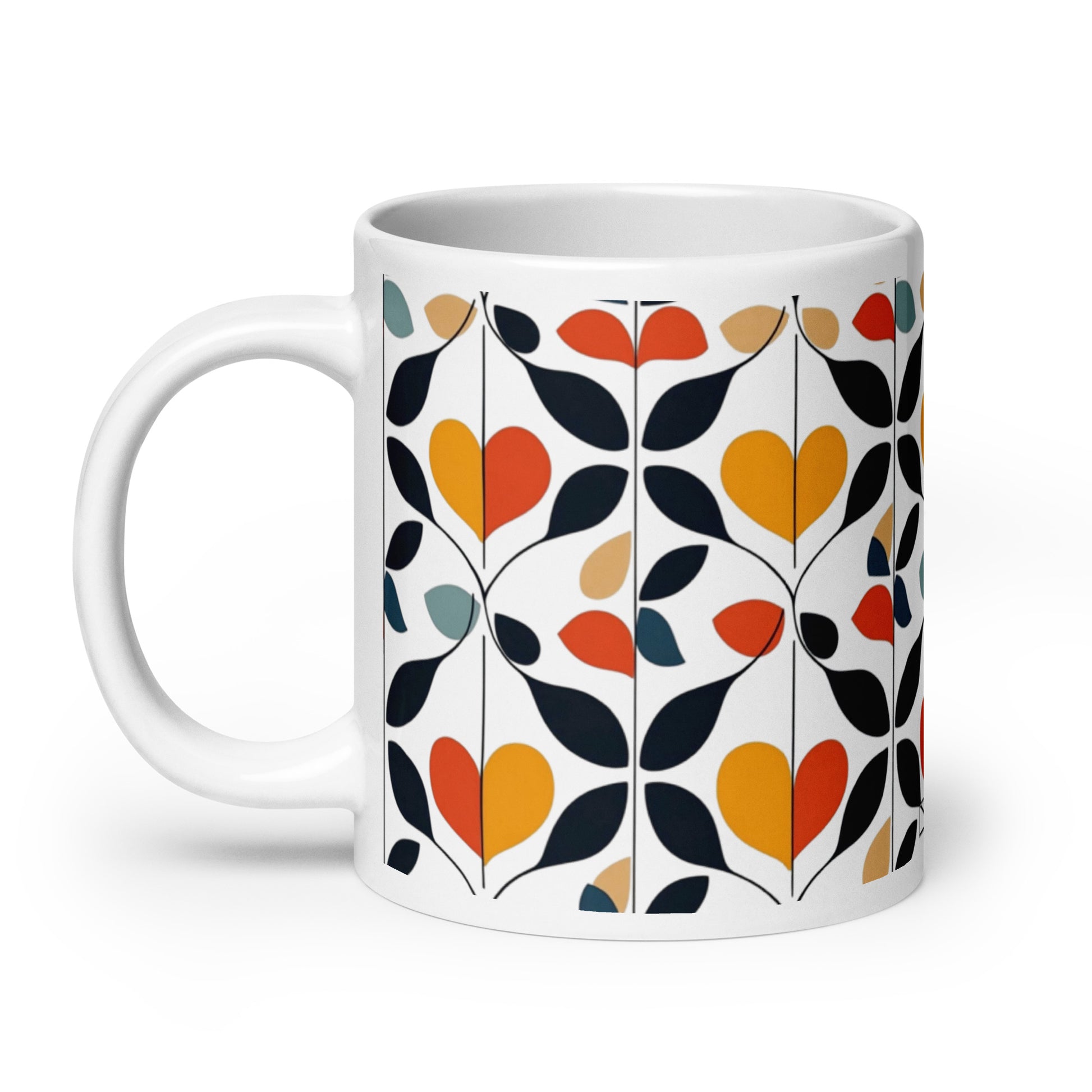 Orchard ceramic coffee mug - 20oz - handle on left