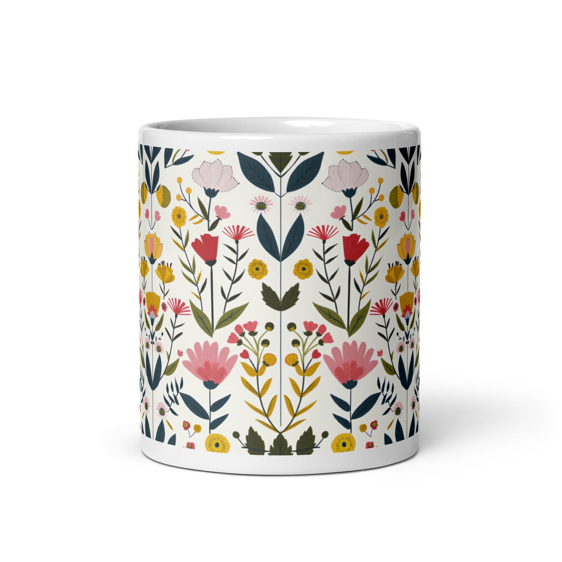 Posy — Hawthorn ceramic coffee mug - 11oz - front view