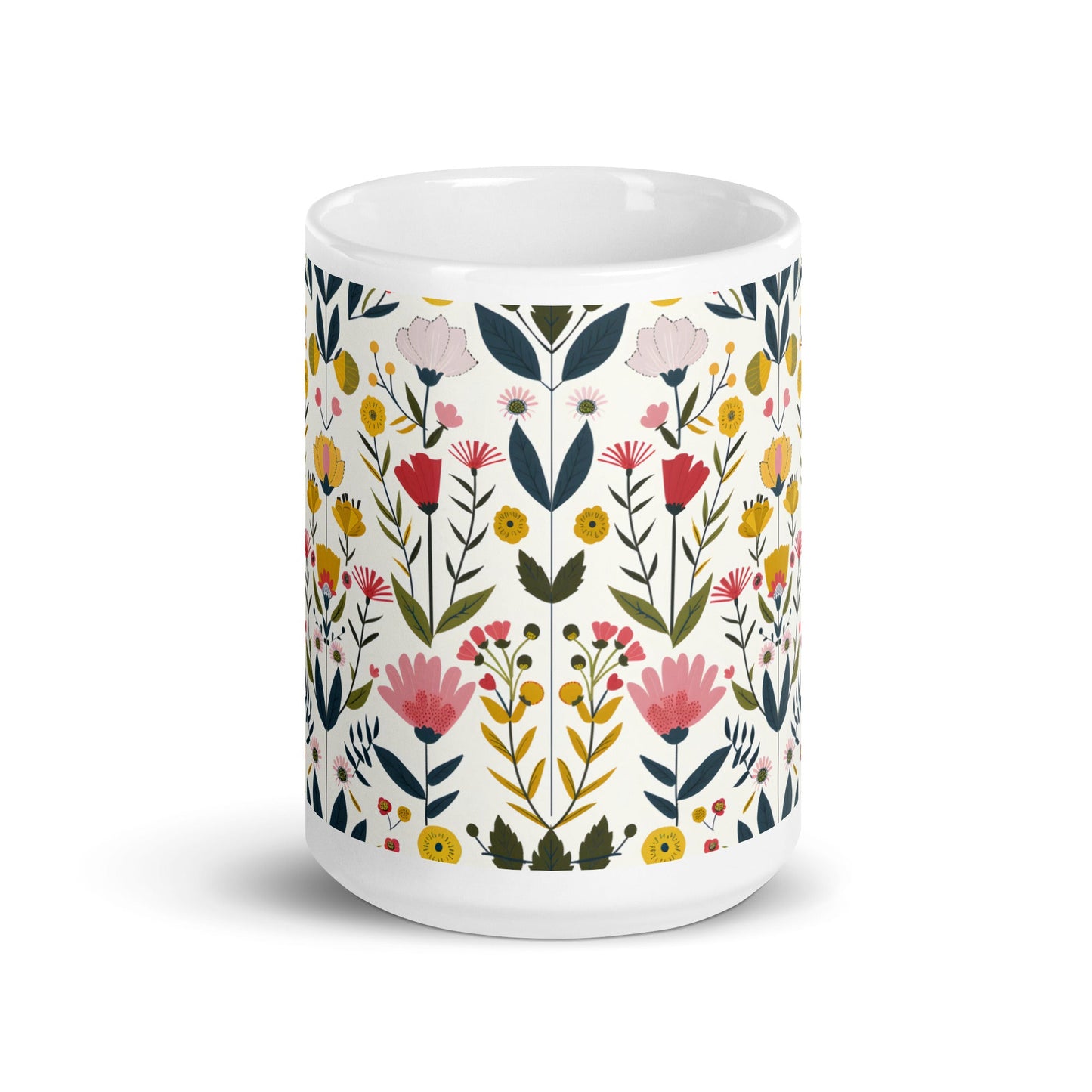 Posy — Hawthorn ceramic coffee mug - 15oz - front view