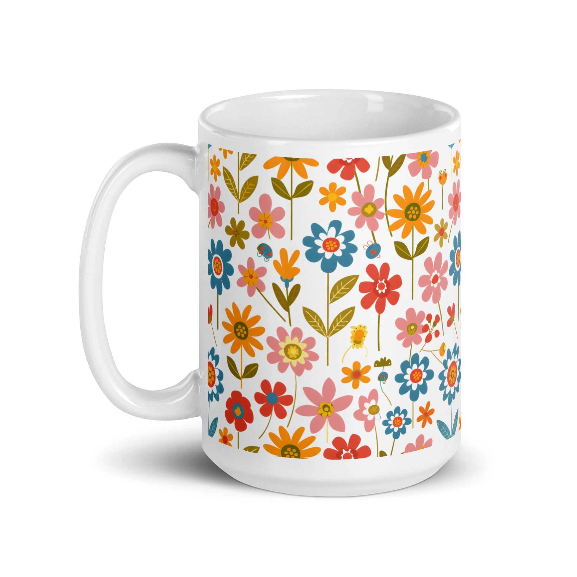 Posy — Jubilee ceramic coffee mug - 15oz - handle on left