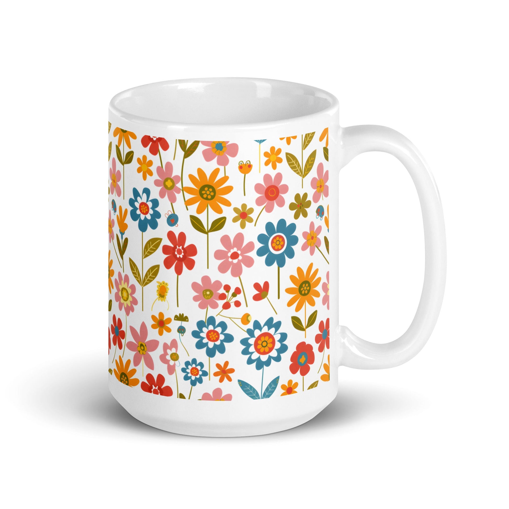 Posy — Jubilee ceramic coffee mug - 15oz - handle on right