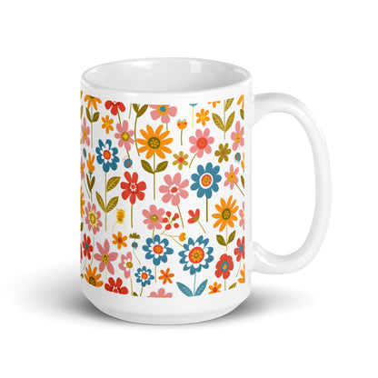 Posy — Jubilee ceramic coffee mug - 15oz - handle on right