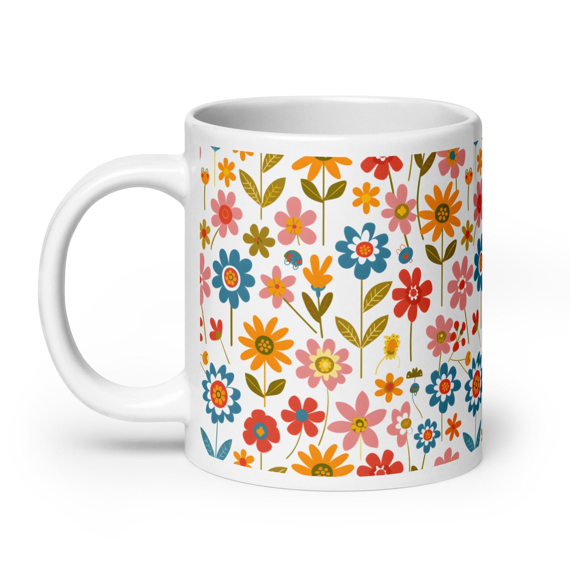 Posy — Jubilee ceramic coffee mug - 20oz - handle on left