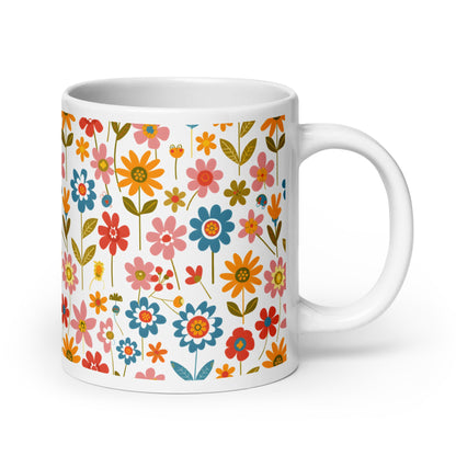 Posy — Jubilee ceramic coffee mug - 20oz - handle on right