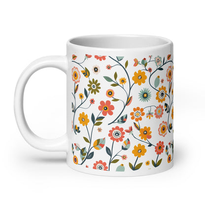 Posy — Ramble ceramic coffee mug - 20oz - handle on left