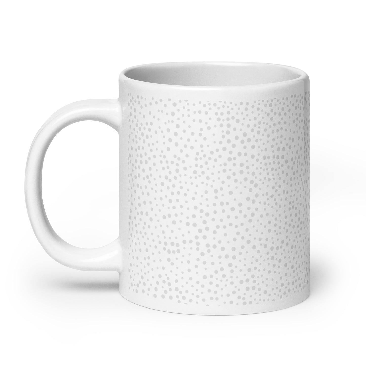 Reverie Dew ceramic coffee mug - 20 oz - handle on left