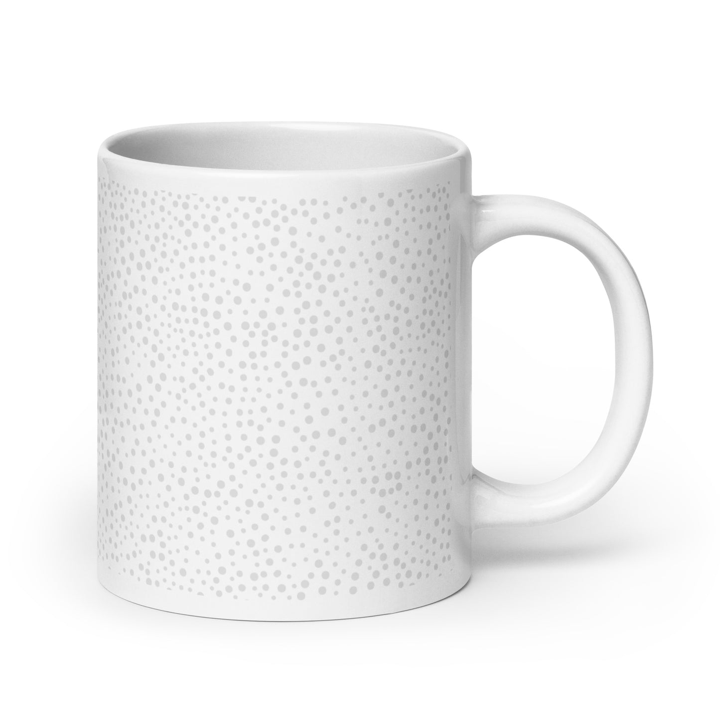 Reverie Dew ceramic coffee mug - 20 oz - handle on right