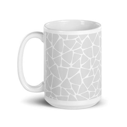 Reverie Facet ceramic coffee mug - 15 oz - handle on left