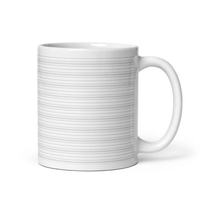Reverie Score ceramic coffee mug - 11 oz - handle on right