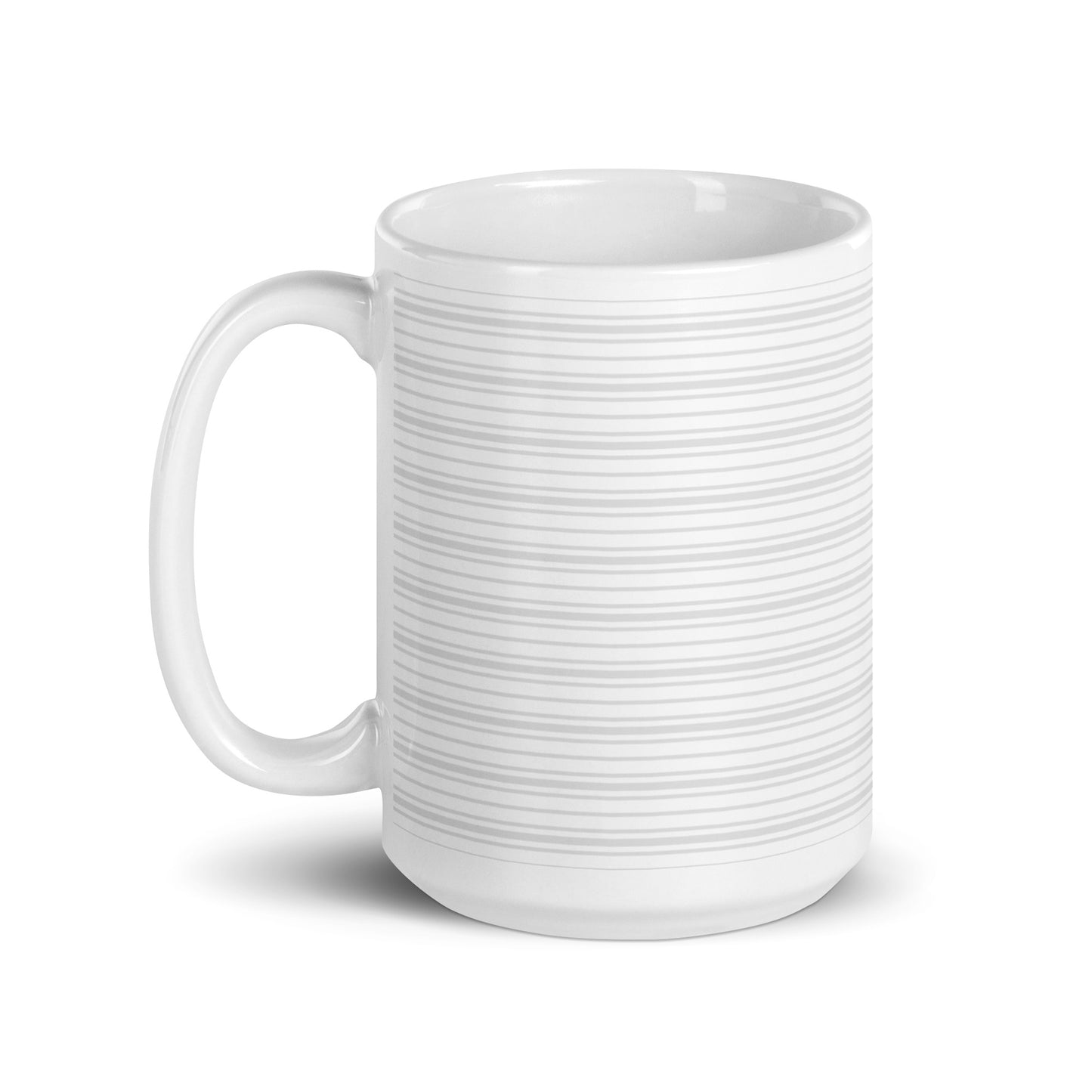 Reverie Score ceramic coffee mug - 15 oz - handle on left