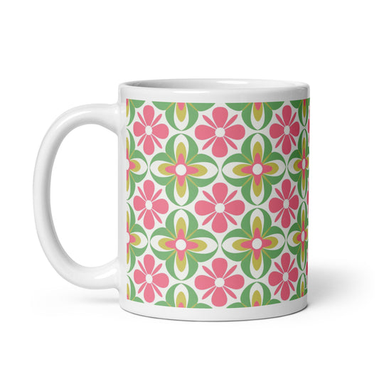 Riviera — Bloom ceramic coffee mug - 11oz - handle on left