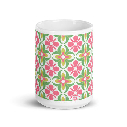 Riviera — Bloom ceramic coffee mug - 15oz - front view