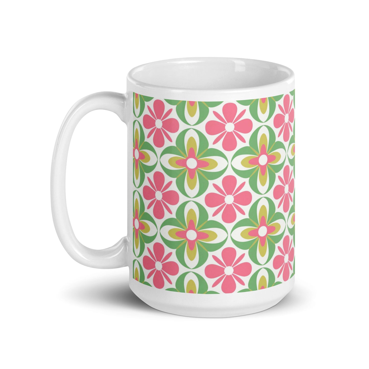 Riviera — Bloom ceramic coffee mug - 15oz - handle on left