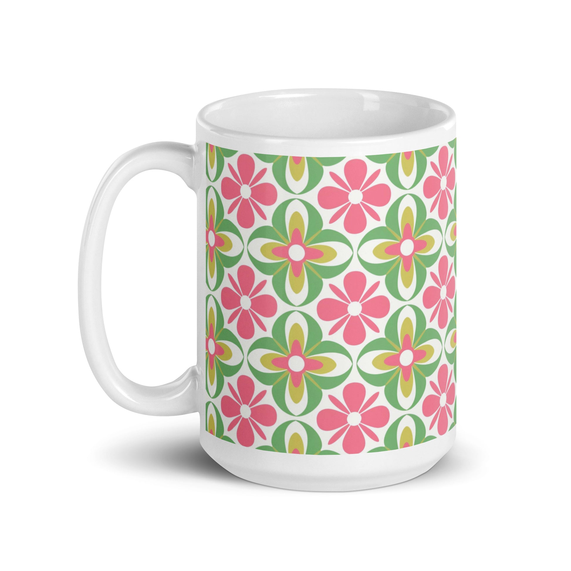Riviera — Bloom ceramic coffee mug - 15oz - handle on left