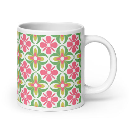 Riviera — Bloom ceramic coffee mug - 20oz - handle on right