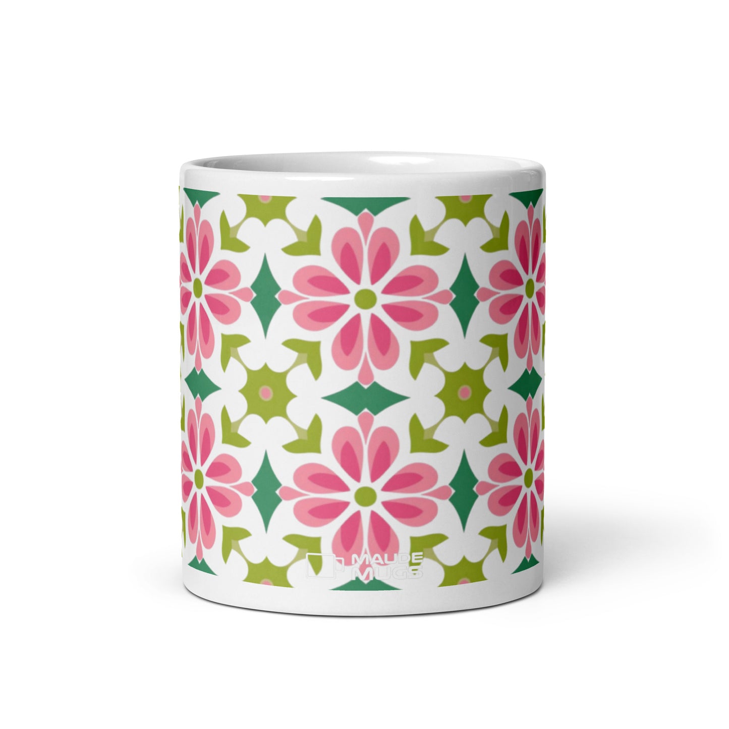 Riviera — Mosaic ceramic coffee mug - 11oz - front view