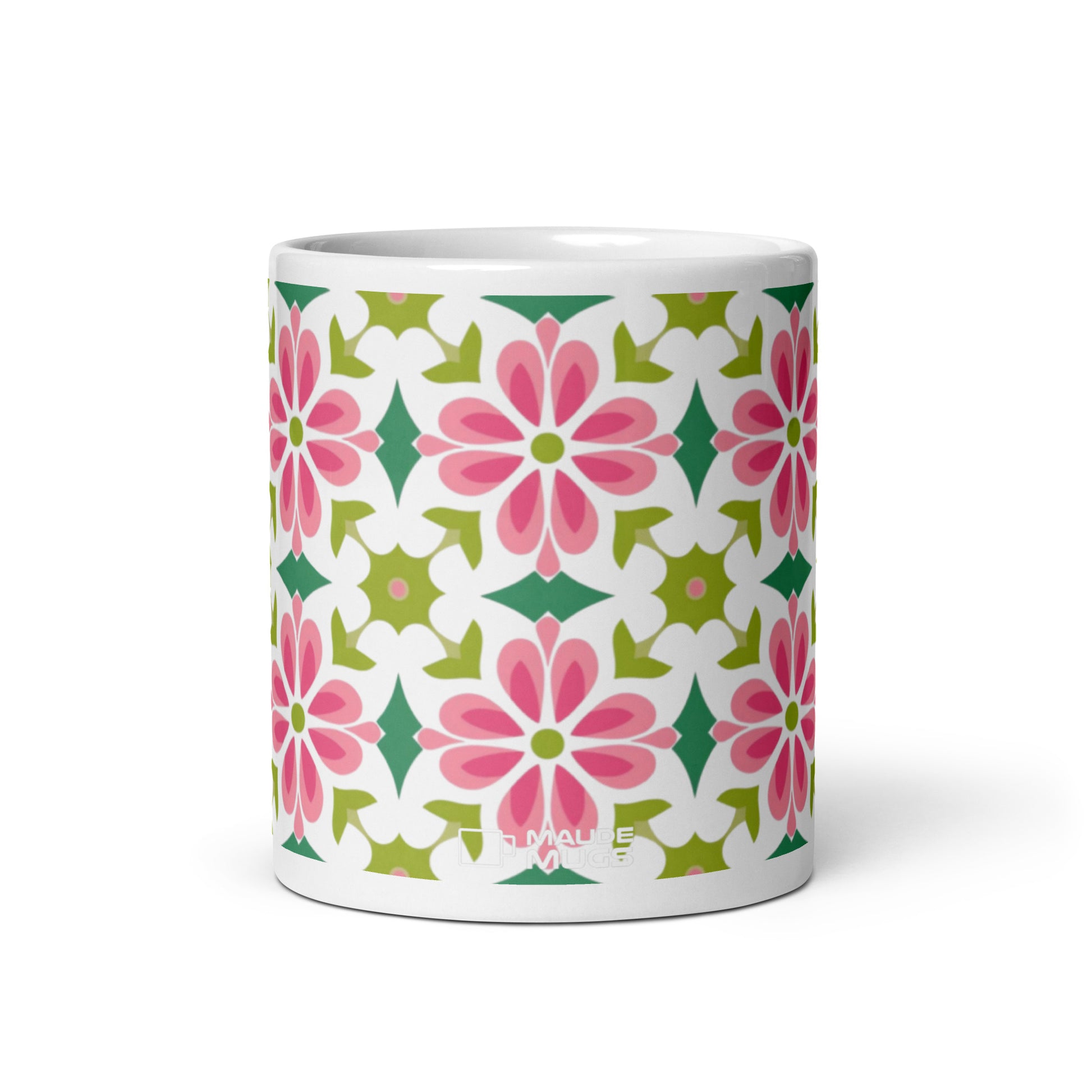Riviera — Mosaic ceramic coffee mug - 11oz - front view