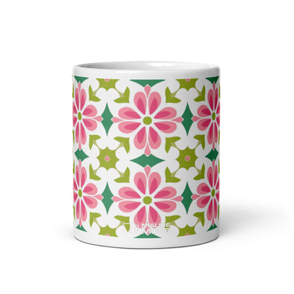 Riviera — Mosaic ceramic coffee mug - 11oz - front view