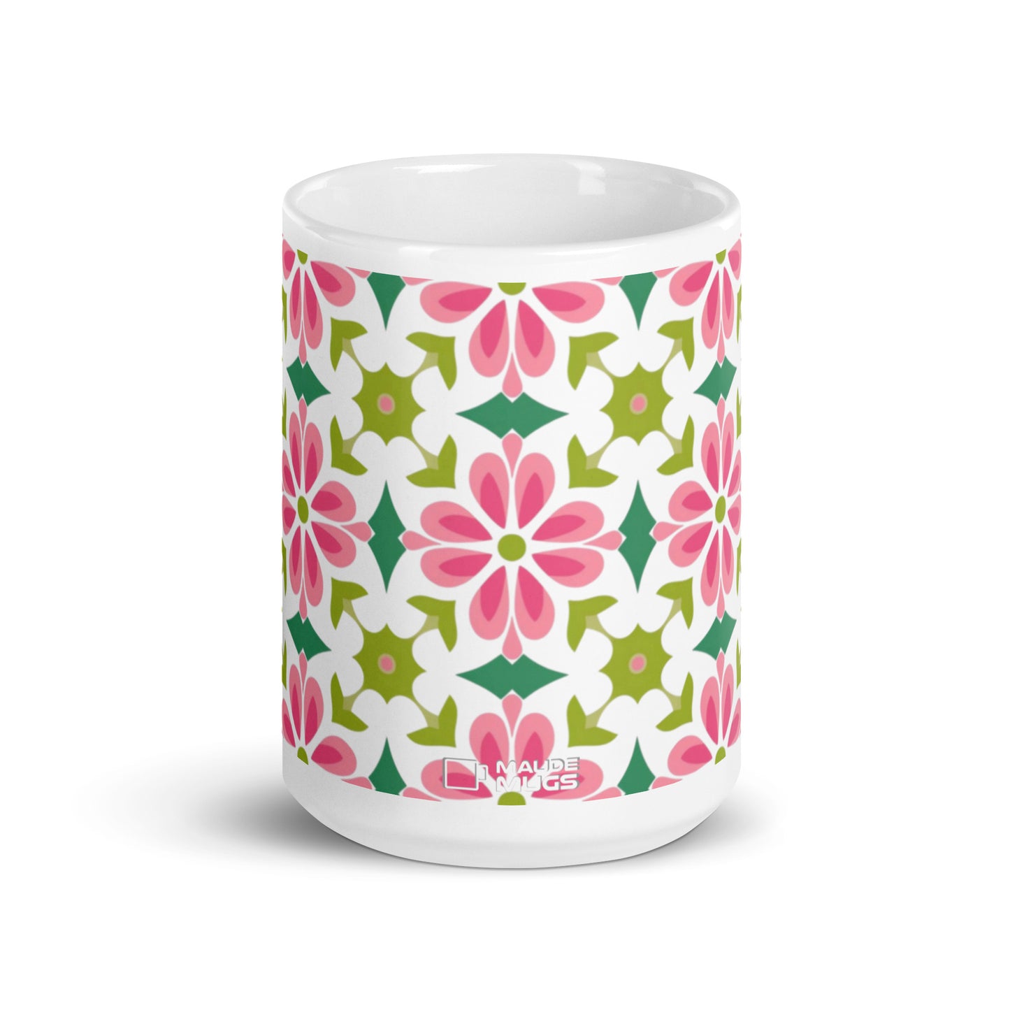 Riviera — Mosaic ceramic coffee mug - 15oz - front view