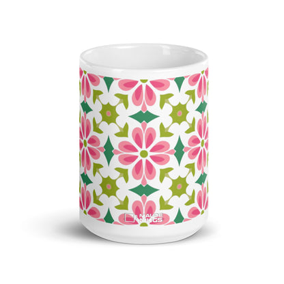 Riviera — Mosaic ceramic coffee mug - 15oz - front view