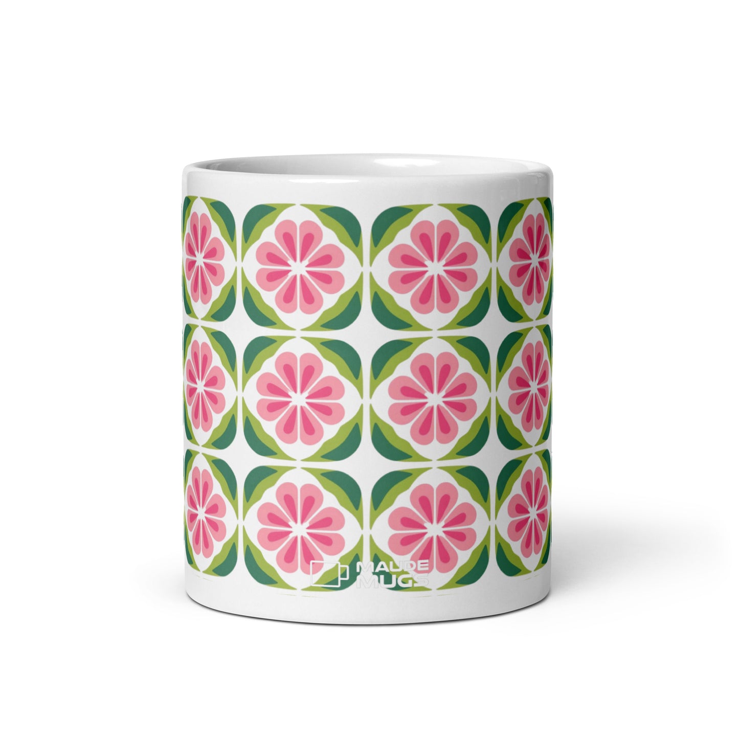 Riviera — Tile ceramic coffee mug - 11oz - front view