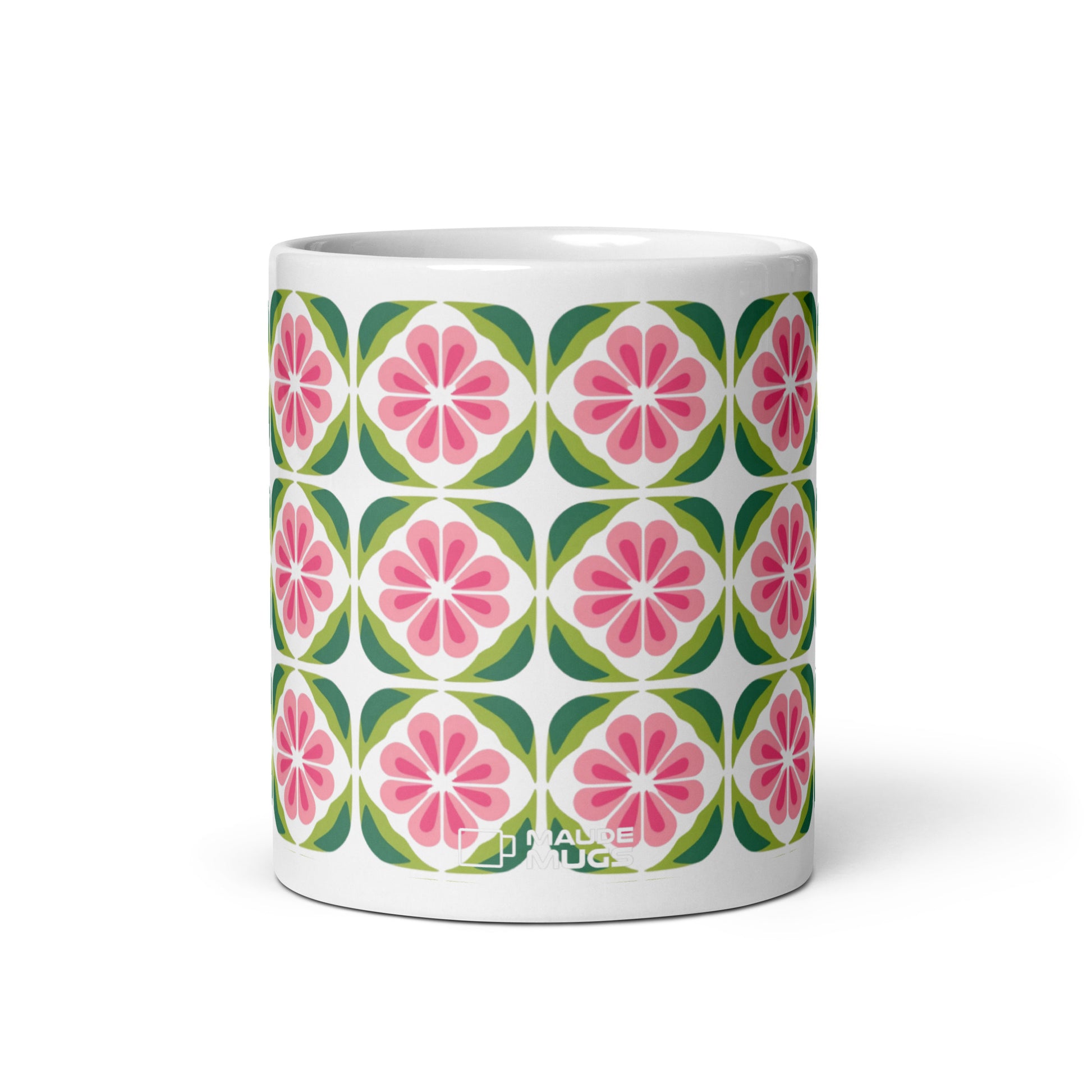 Riviera — Tile ceramic coffee mug - 11oz - front view