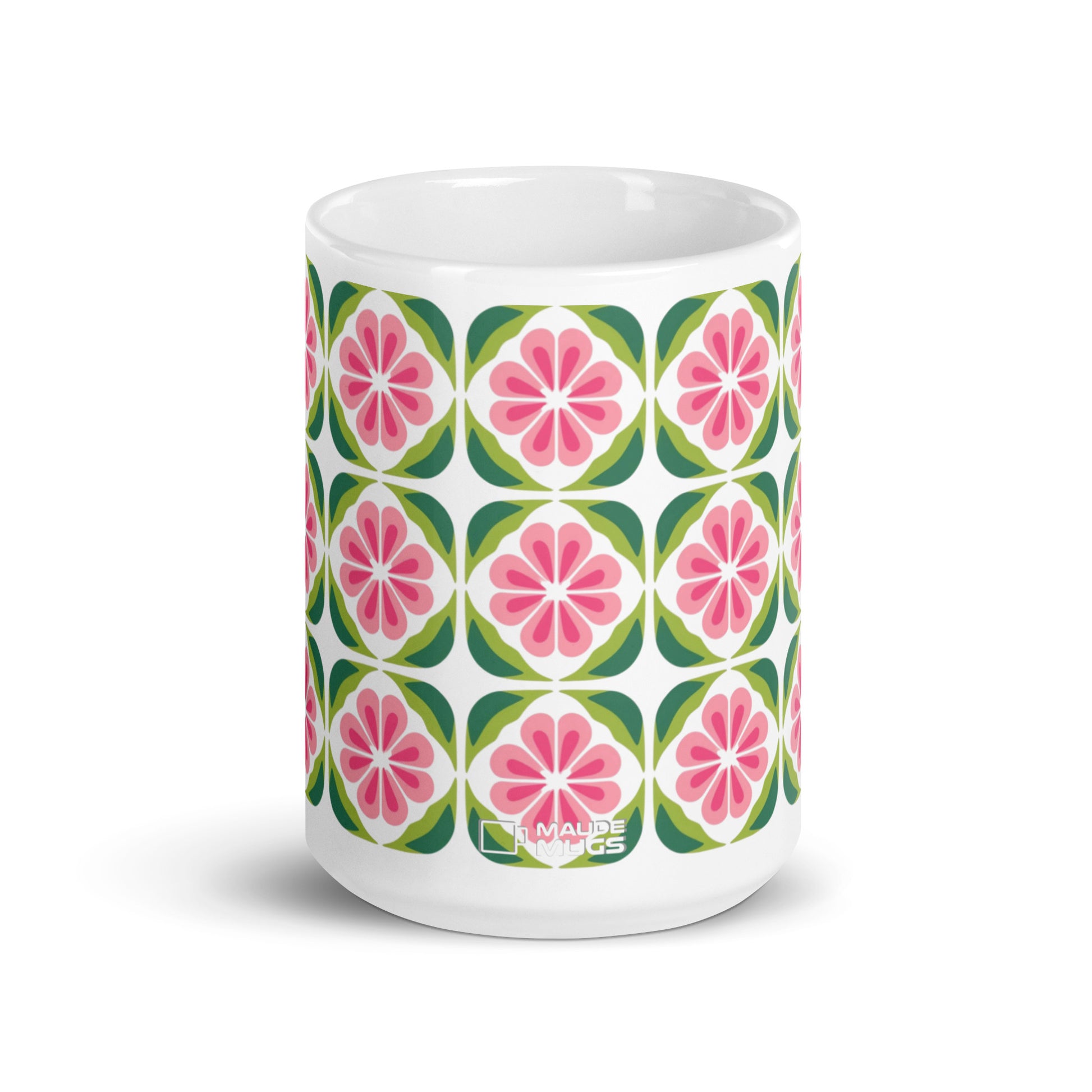 Riviera — Tile ceramic coffee mug - 15oz - front view