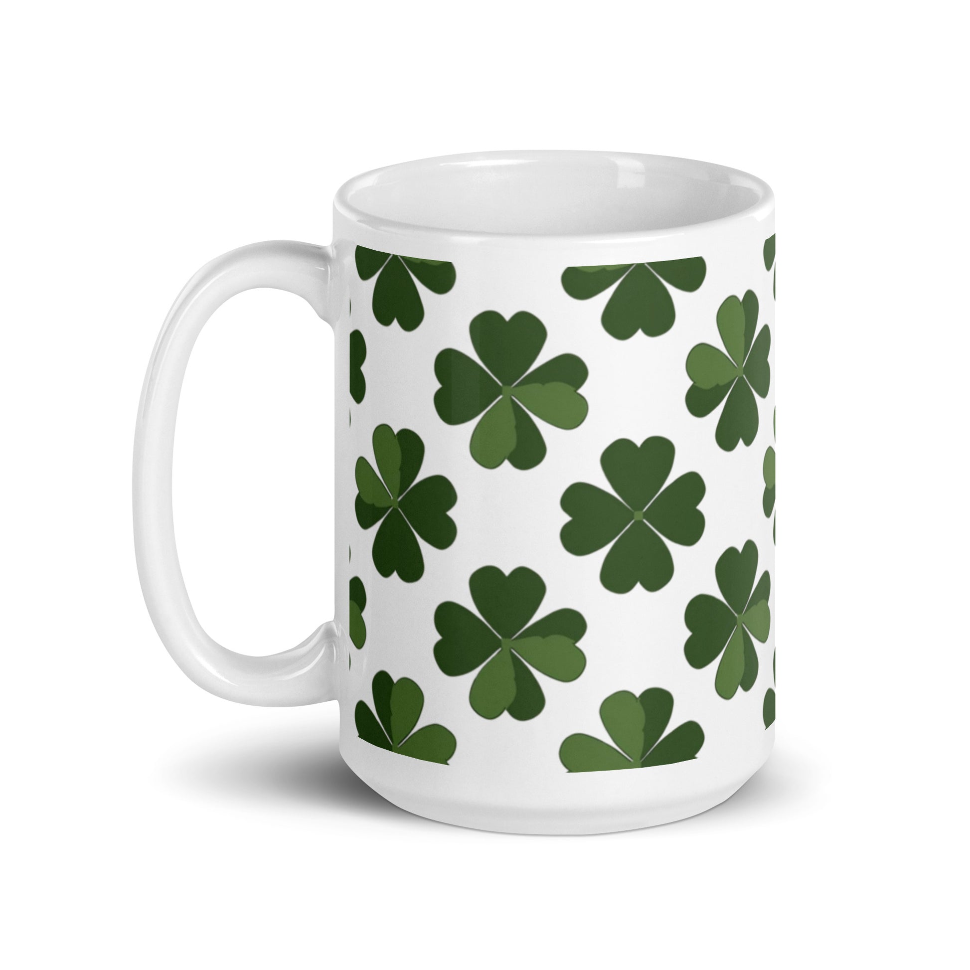 Shamrock — Ivy ceramic coffee mug - 15oz - handle on left