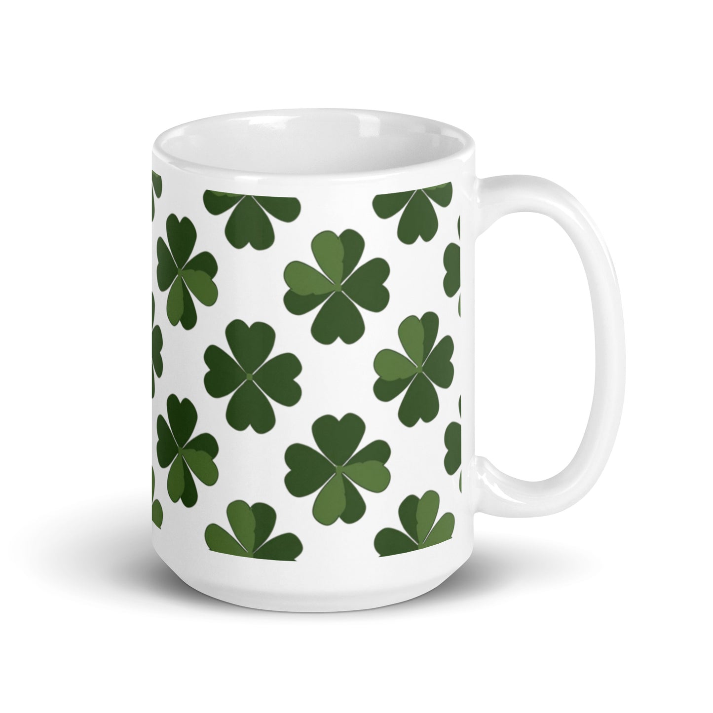 Shamrock — Ivy ceramic coffee mug - 15oz - handle on right