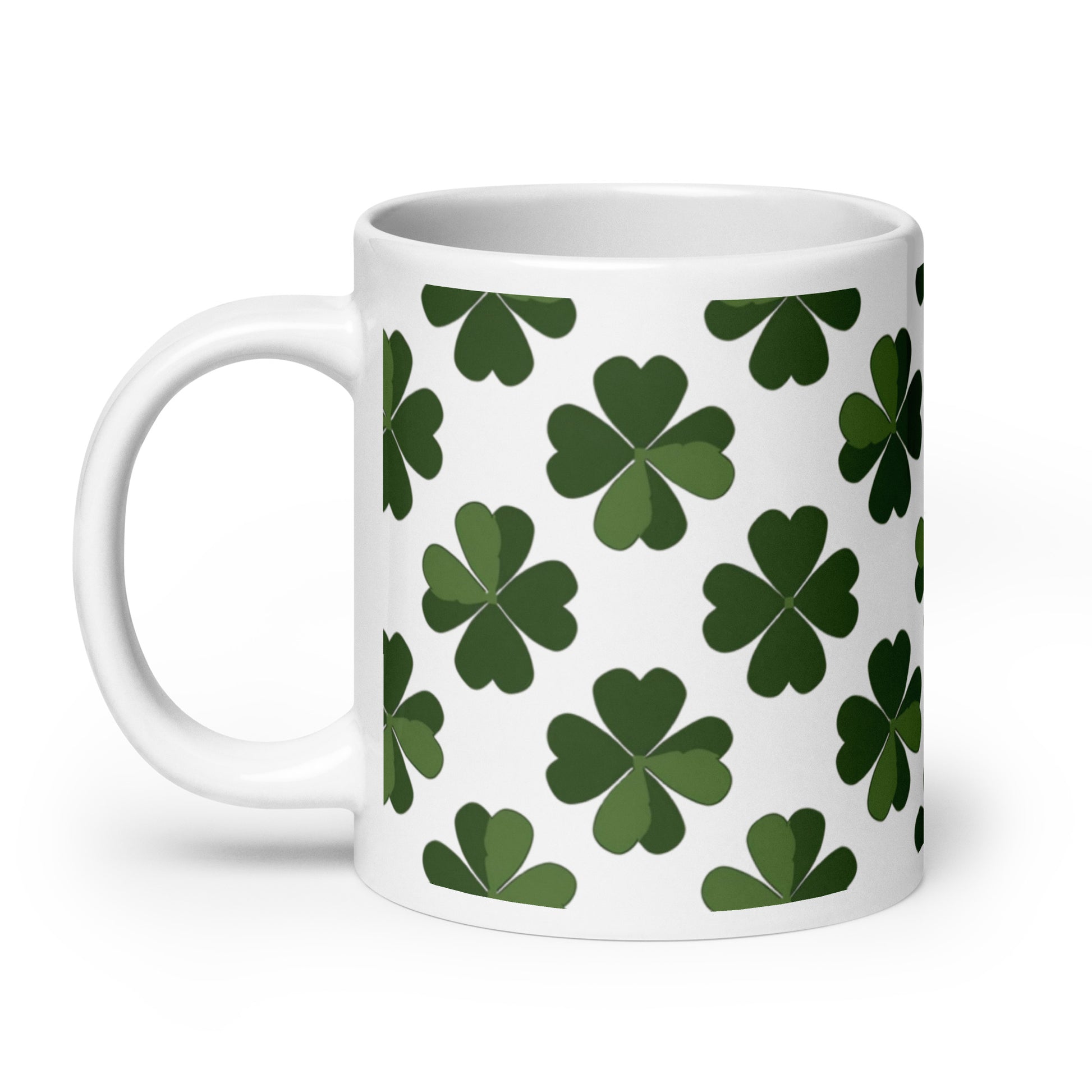 Shamrock — Ivy ceramic coffee mug - 20oz - handle on left