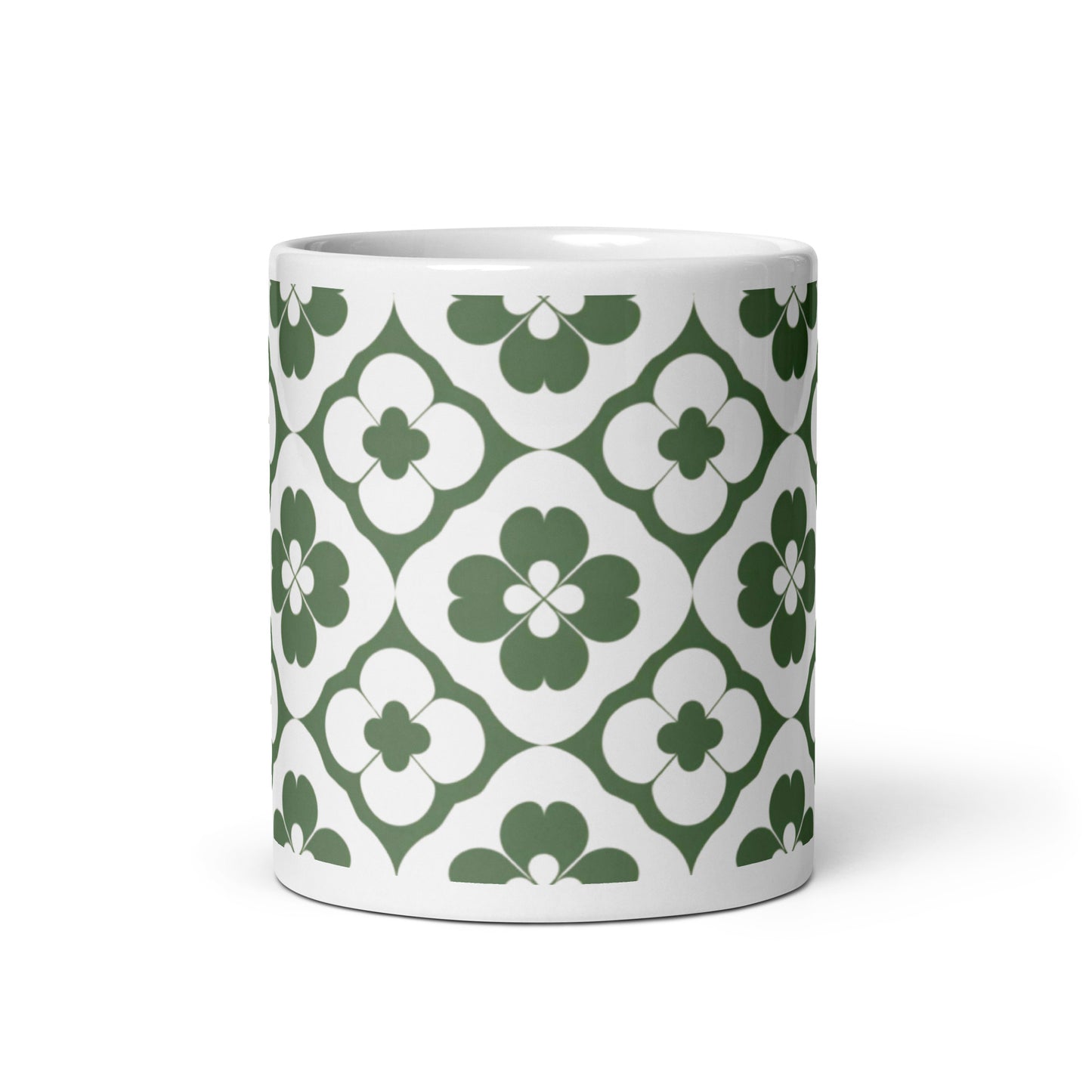 Shamrock — Lattice ceramic coffee mug - 11oz - front view