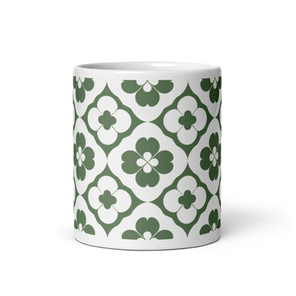 Shamrock — Lattice ceramic coffee mug - 11oz - front view
