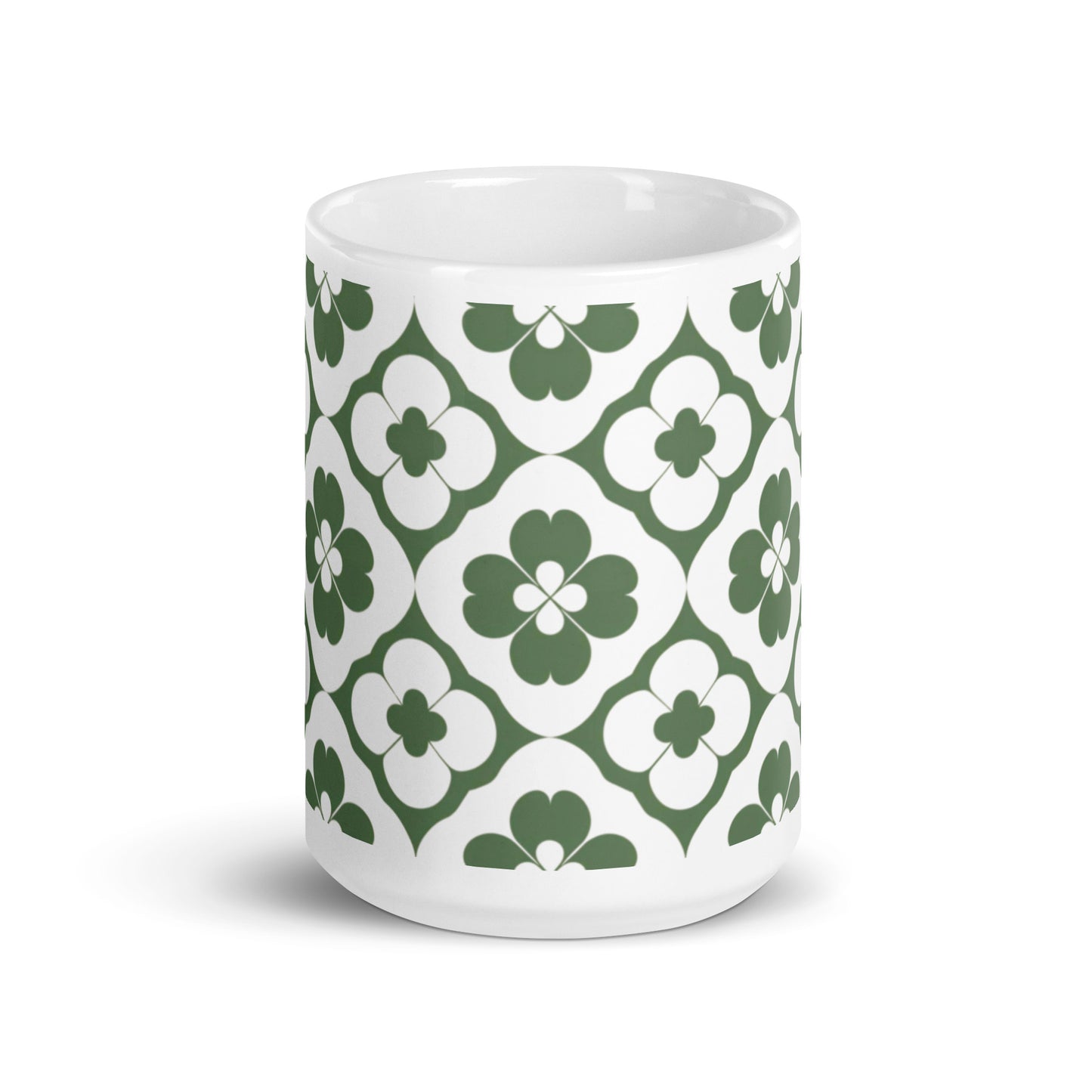 Shamrock — Lattice ceramic coffee mug - 15oz - front view