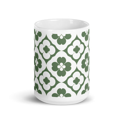 Shamrock — Lattice ceramic coffee mug - 15oz - front view