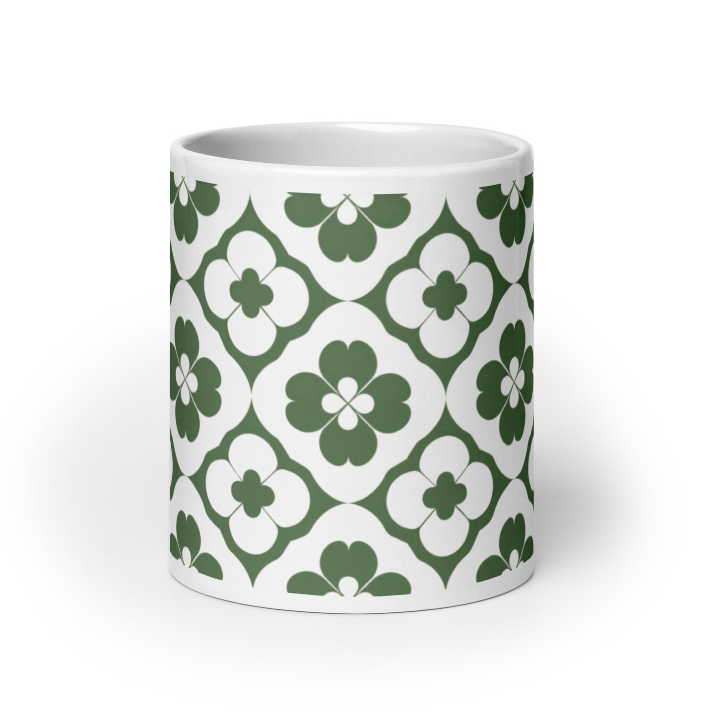 Shamrock — Lattice ceramic coffee mug - 20oz - front view