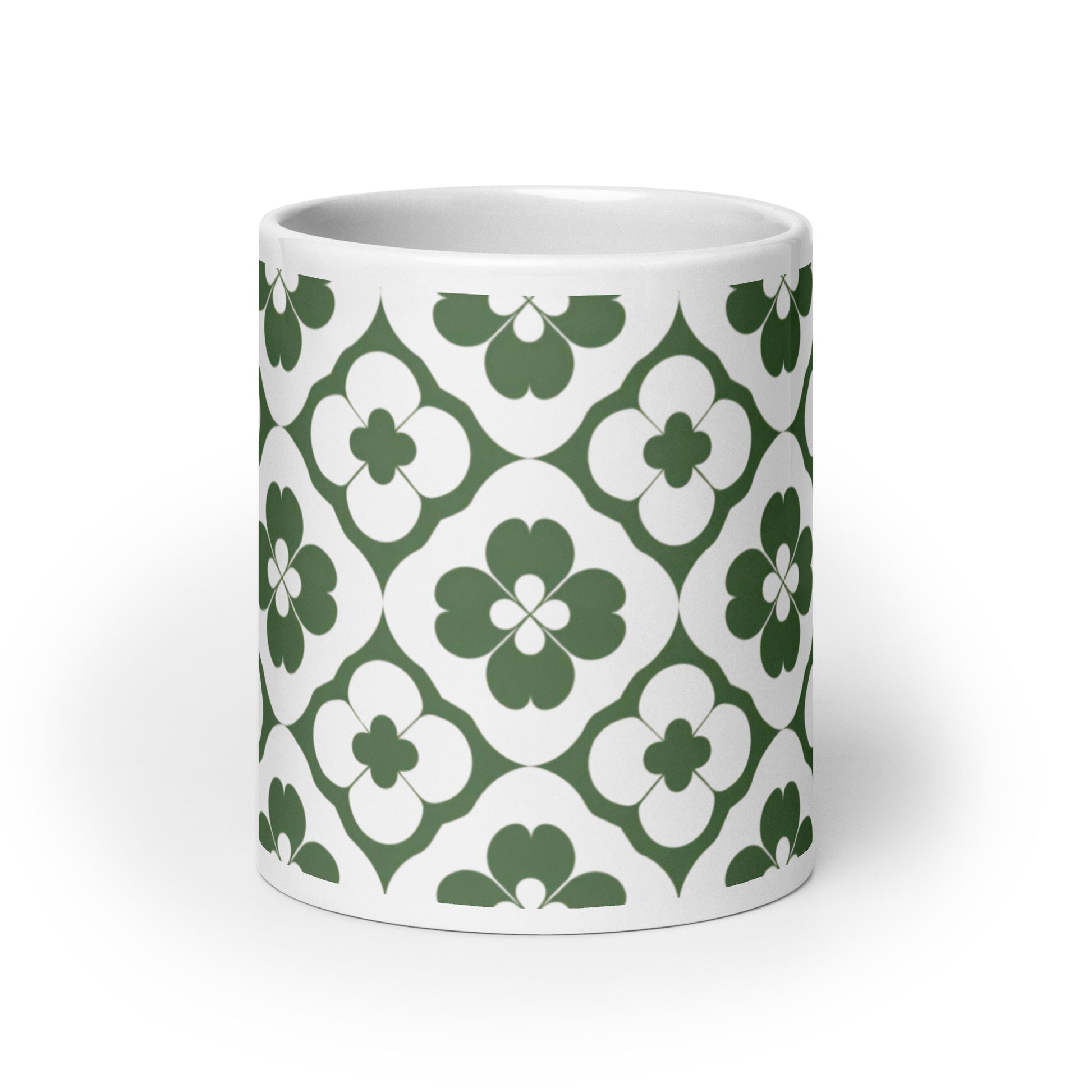 Shamrock — Lattice ceramic coffee mug - 20oz - front view
