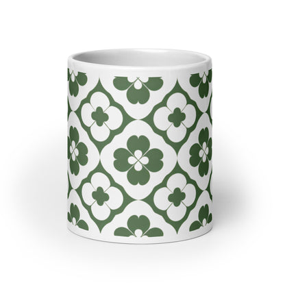 Shamrock — Lattice ceramic coffee mug - 20oz - front view