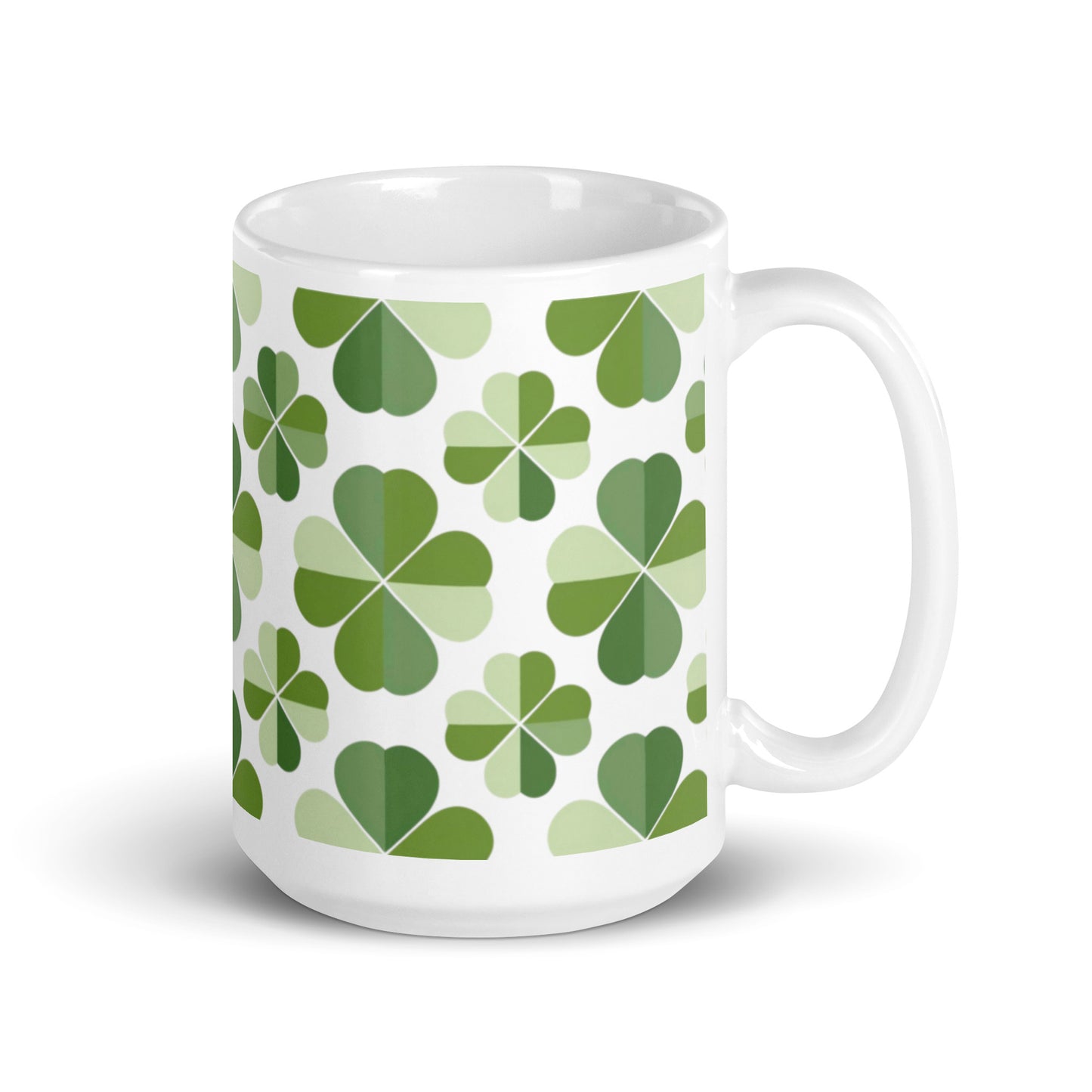 Shamrock — Meadow ceramic coffee mug - 15oz - handle on right