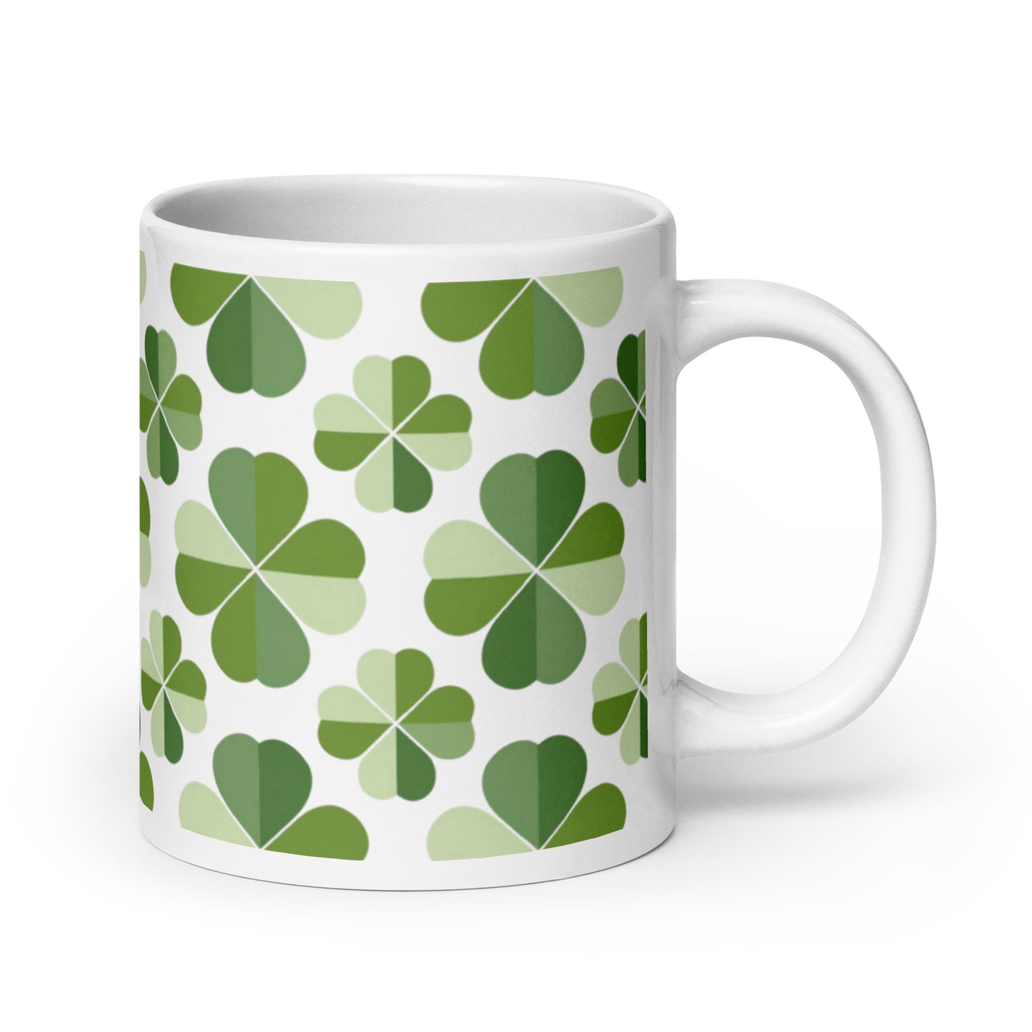 Shamrock — Meadow ceramic coffee mug - 20oz - handle on right