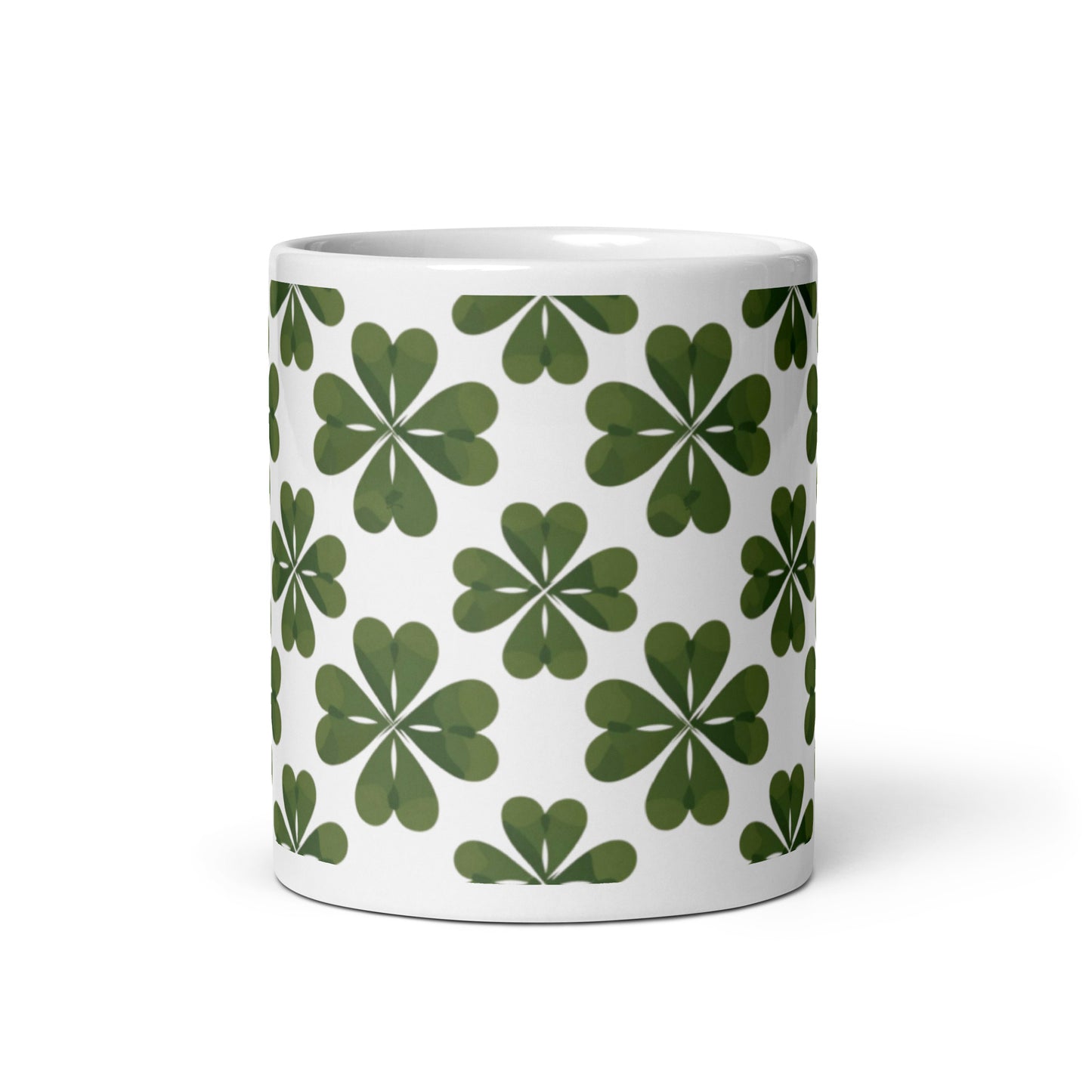 Shamrock — Moss ceramic coffee mug - 11oz - front view