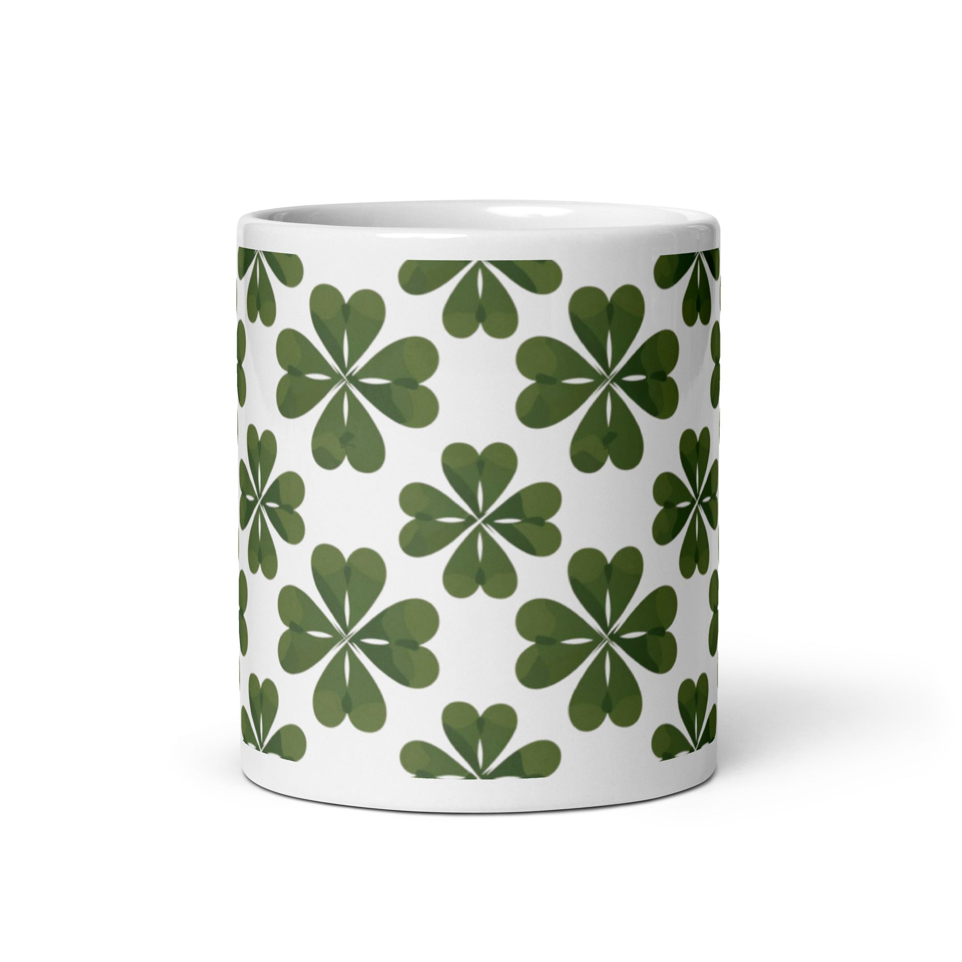 Shamrock — Moss ceramic coffee mug - 11oz - front view