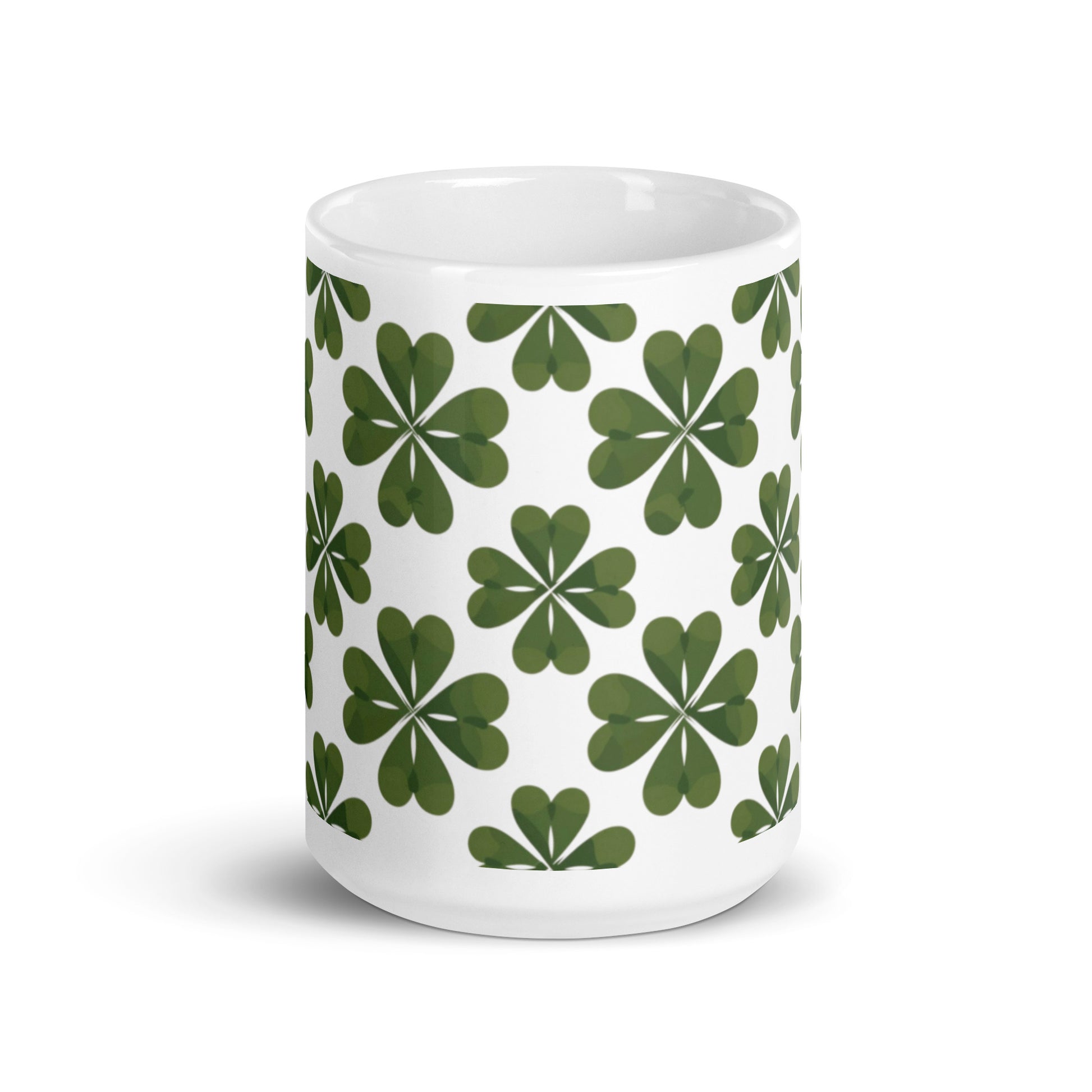 Shamrock — Moss ceramic coffee mug - 15oz - front view