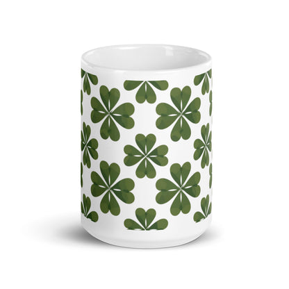 Shamrock — Moss ceramic coffee mug - 15oz - front view